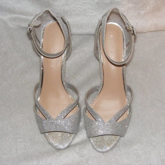 Kelly & Katie Silver Sparkle Sandals - Picture 5 of 15